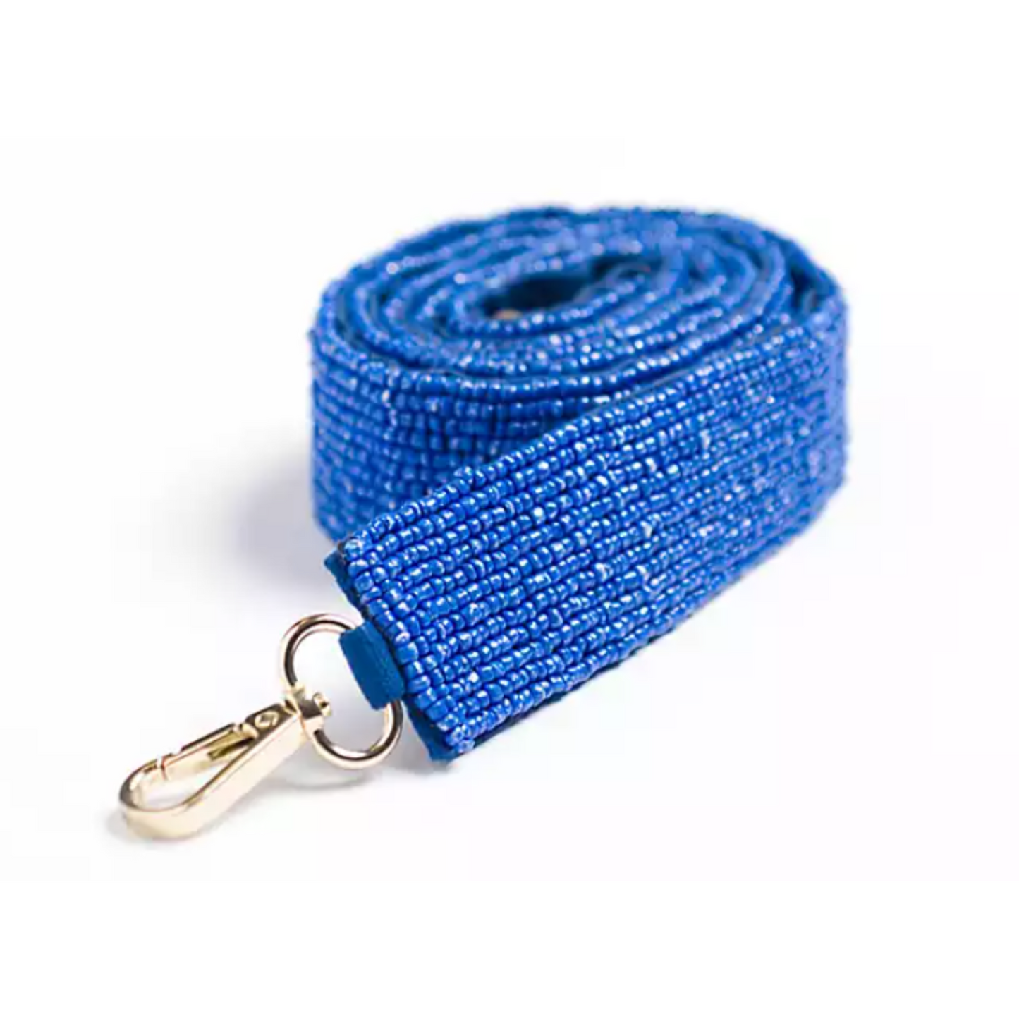 Blue Beaded Purse Strap