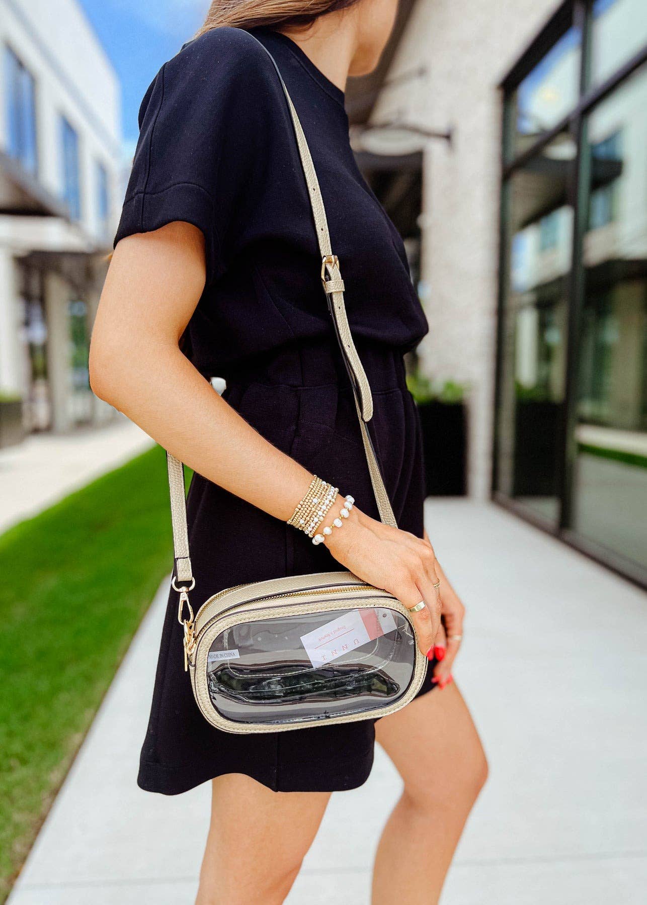 TG10552 Double Zipper Oval Clear Gameday/Stadium Bag