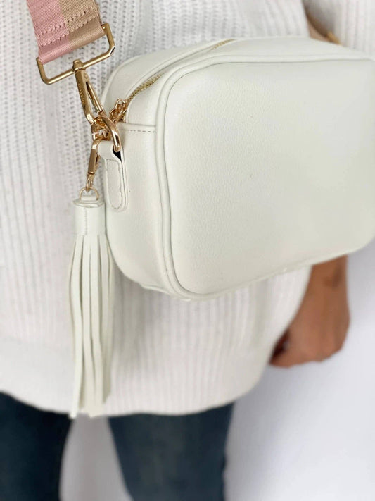 TG10204 Solid Color Tassel Camera Crossbody Bag