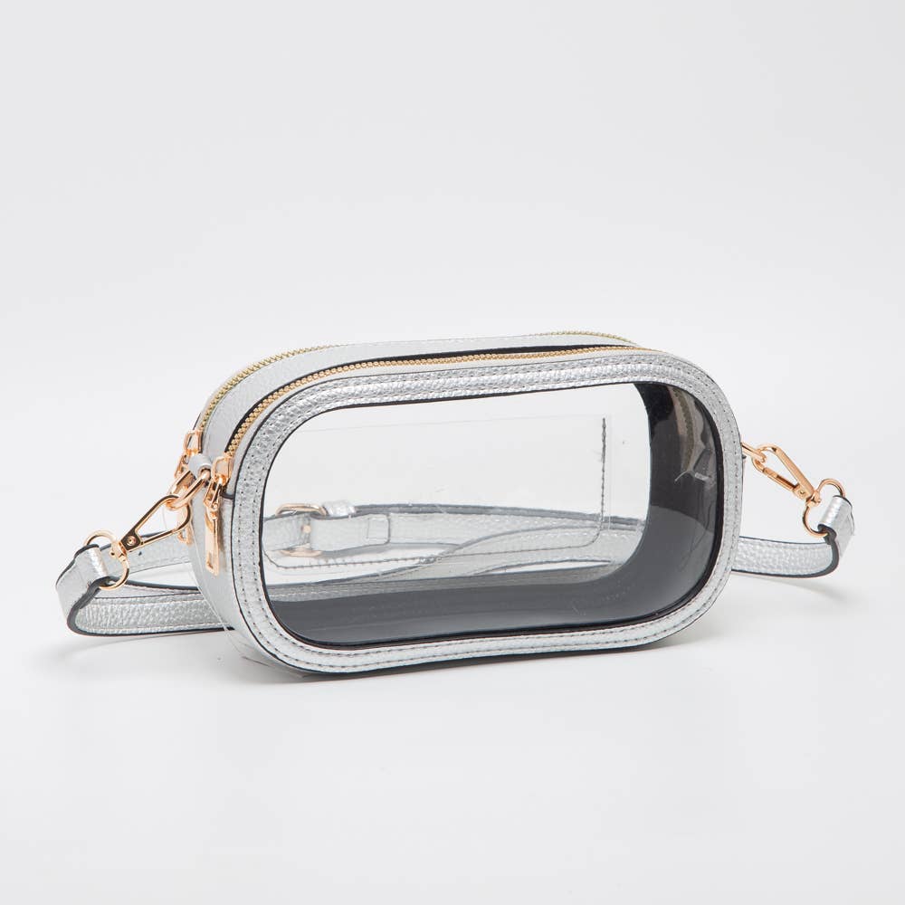 TG10552 Double Zipper Oval Clear Gameday/Stadium Bag