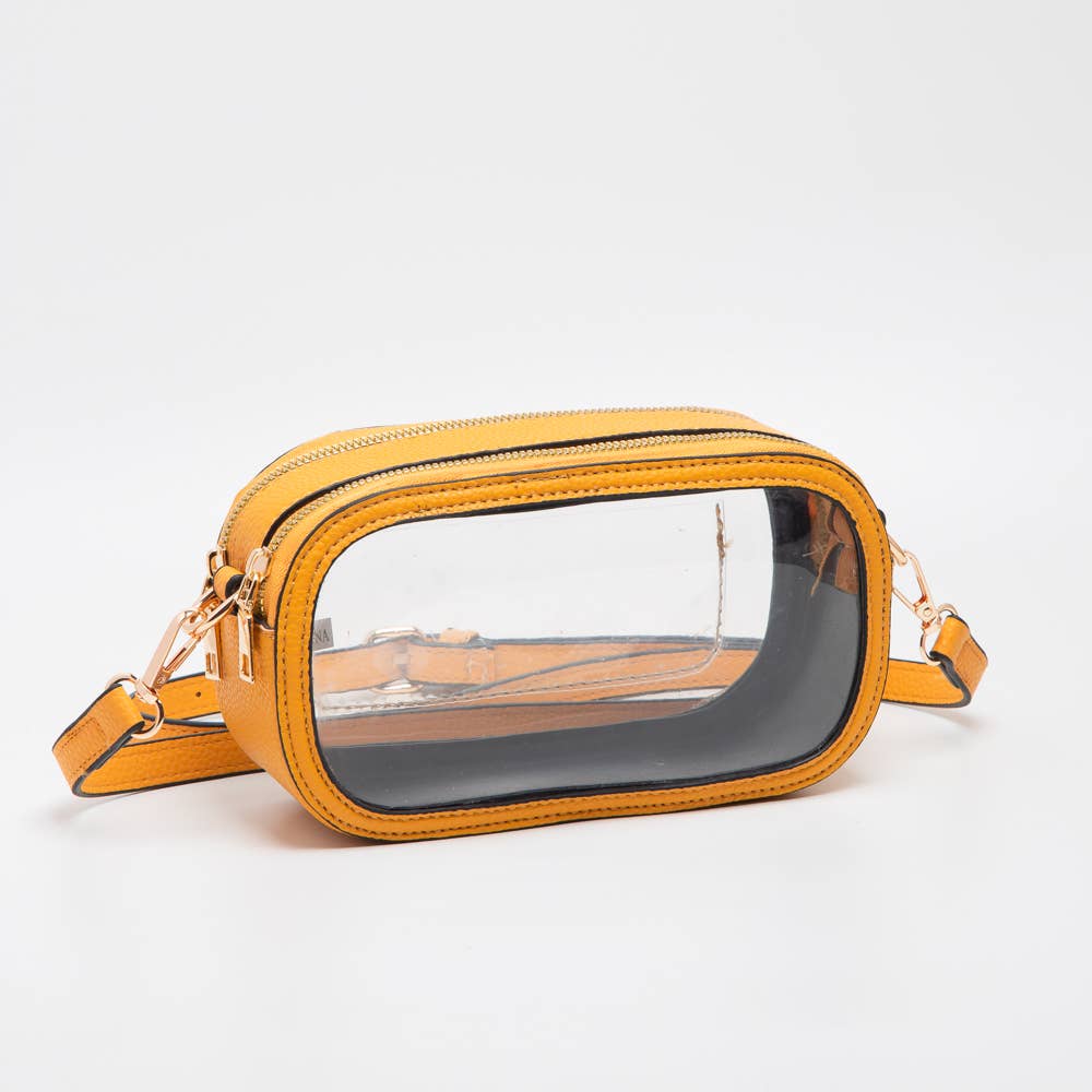 TG10552 Double Zipper Oval Clear Gameday/Stadium Bag
